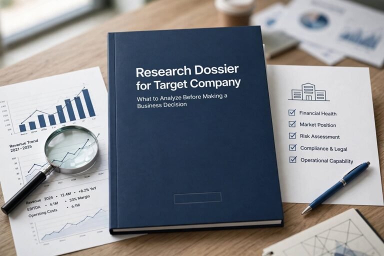 Research Dossier for Target Company: From Competitor Analysis to Growth Potential